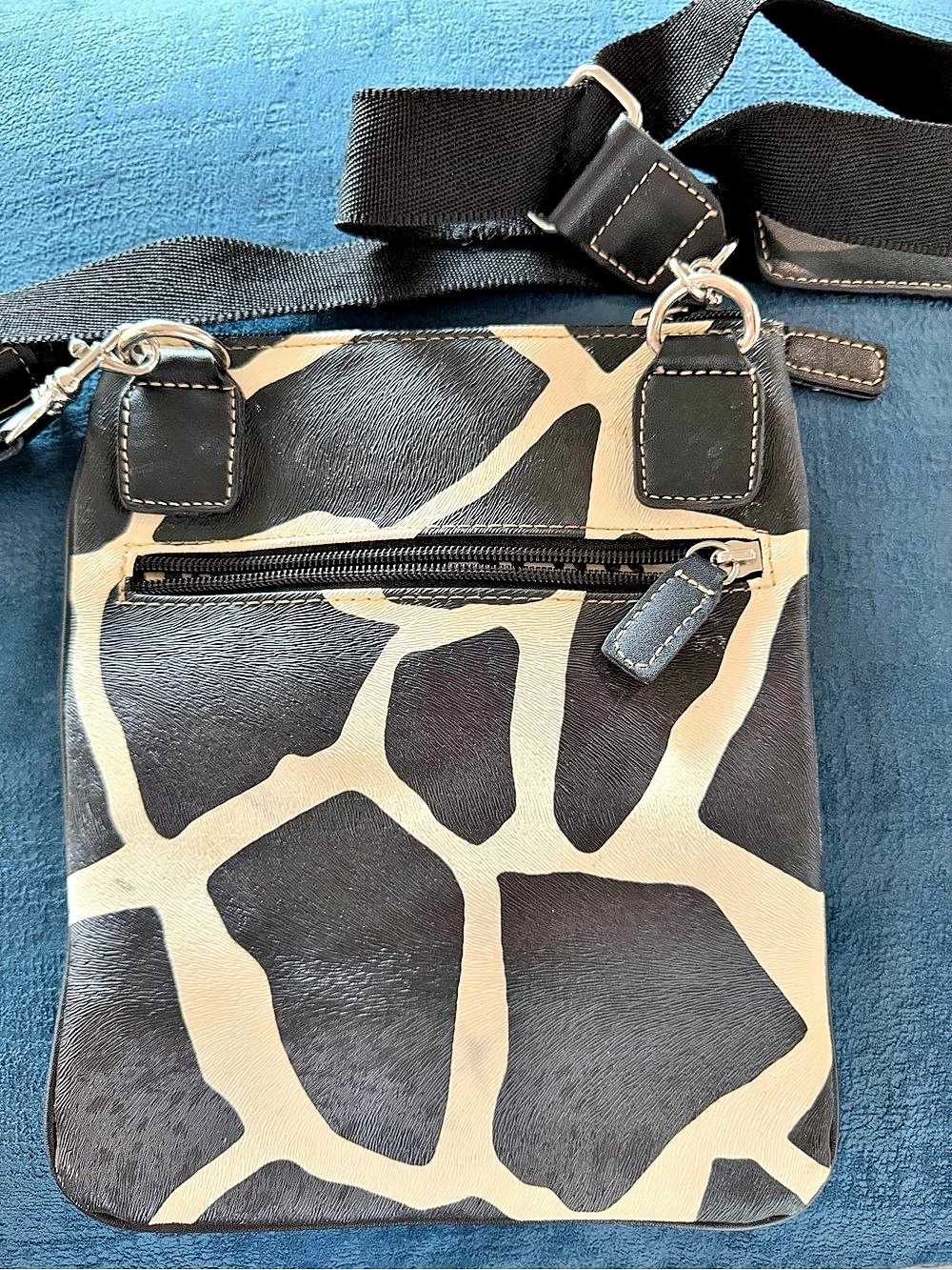 Multicolor Abstract Crossbody Bag Green, Black, White and Pink Small crossbody b